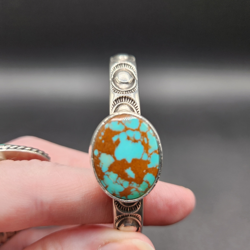 Numi Olive Heavy Weight Turquoise Cuff Xs - Picture 4 of 8